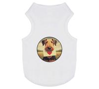Azeeda 'Airedale Terrier Love Note' Pet Dog/Cat T-Shirt, L (PT00151115)