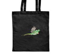 Azeeda 'Alexandrine parakeet' Classic Black Tote Shopper Bag (ZB00020382)