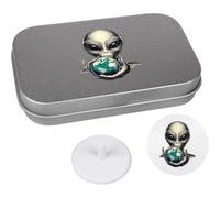 Azeeda 'Alien Holding Planet Earth' Golf Markers Gift Set (GO00078585)