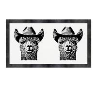 Azeeda 'Alpaca Wearing Cowboy Hat' Pet Feeding Mat (PM00036644)