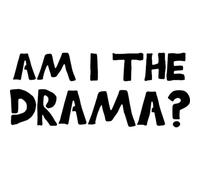 Azeeda 'Am I The Drama?' Reusable Stencil - Durable Decorative Template for Painting and Spraying on Walls, Tiles, Wood, Fabric & Craft Projects - S (A6) (WS00069578)