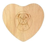 Azeeda 'American Bulldog' Heart Chopping Board (WB00082236)