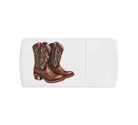 Azeeda 'American Cowboy Boots' Pill Box with Tablet Splitter (PI00035871)