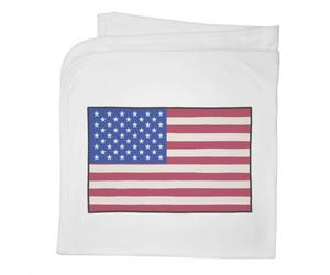 Azeeda 'American Flag' Cotton Baby Blanket/Shawl (BY00052029)
