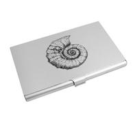 Azeeda 'Ammonite Fossil' Metal Business Card Holder (CH00056182)