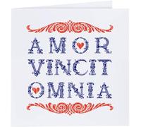 Azeeda 'Amor Vincit Omnia' Blank Greeting Card (GC00066771)