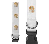 Azeeda 'Angel Child & Dog' Dog Collar - White, L (PR00089642) | Adjustable Collar for Leads, ID Tags, Walks and Photos