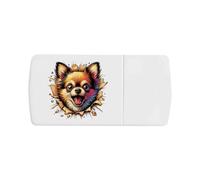 Azeeda 'Angry Chihuahua Breakout' Pill Box with Tablet Splitter (PI00040049)