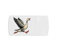 Azeeda 'Angry Goose Running' Pill Box with Tablet Splitter (PI00038198)