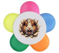 Azeeda 'Angry Guinea Pig Breakout' Flower Shape Highlighter Pen (HL00043785)