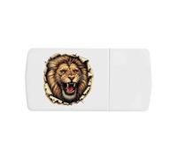 Azeeda 'Angry Lion Breakout' Pill Box with Tablet Splitter (PI00040056)