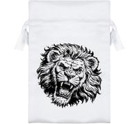 Azeeda 'Angry Lion' Satin Gift Bag - 15cm (SB00162656)