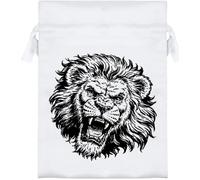 Azeeda 'Angry Lion' Satin Gift Bag - 18cm (SB00162657)