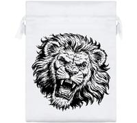 Azeeda 'Angry Lion' Satin Gift Bag - 20cm (SB00162658)