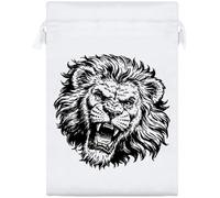 Azeeda 'Angry Lion' Satin Gift Bag - 25cm (SB00162659)