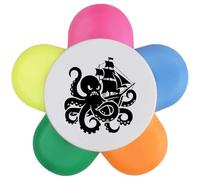 Azeeda 'Angry Octopus Attacking Ship' Flower Shape Highlighter Pen (HL00047482)