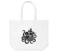 Azeeda 'Angry Octopus Attacking Ship' Tote Shopping Bag For Life (BG00091946)