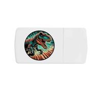 Azeeda 'Angry T Rex Dinosaur' Pill Box with Tablet Splitter (PI00041765)