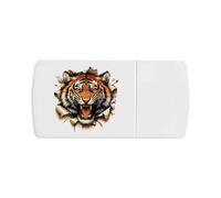 Azeeda 'Angry Tiger Breakout' Pill Box with Tablet Splitter (PI00040061)