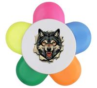 Azeeda 'Angry Wolf Breakout' Flower Shape Highlighter Pen (HL00043795)