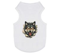 Azeeda 'Angry Wolf Breakout' Pet Dog/Cat T-Shirt, L (PT00174643)
