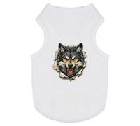 Azeeda 'Angry Wolf Breakout' Pet Dog/Cat T-Shirt, M (PT00174642)