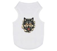 Azeeda 'Angry Wolf Breakout' Pet Dog/Cat T-Shirt, S (PT00174641)
