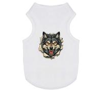Azeeda 'Angry Wolf Breakout' Pet Dog/Cat T-Shirt, XS (PT00174640)