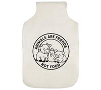 Azeeda 'Animals are Friends Not Food' Hot Water Bottle Cover (HW00042471)