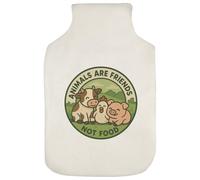 Azeeda 'Animals are Friends Not Food' Hot Water Bottle Cover (HW00042472)