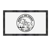 Azeeda 'Animals Are Friends Not Food' Pet Feeding Mat (PM00030810)