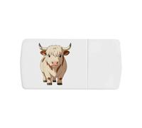 Azeeda 'Anime Highland Cow' Pill Box with Tablet Splitter (PI00041125)