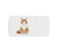 Azeeda 'Anime Maine Coon Cat' Pill Box with Tablet Splitter (PI00041444)