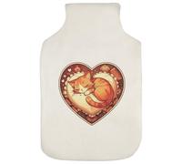 Azeeda 'Anime Sleepy Cat' Hot Water Bottle Cover (HW00038608)