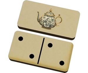 Azeeda 'Antique Vintage Teapot' Domino Set & Box (DM00046791)