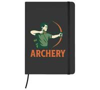 Azeeda 'Archery Bow & Arrow' Ruled Notebook - Black, A5 (NB00084297) | Hardcover Lined Journal for School, Work, Writing, Notes and Gifts