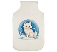 Azeeda 'Arctic Fox on Snowy Hill' Hot Water Bottle Cover (HW00047632)