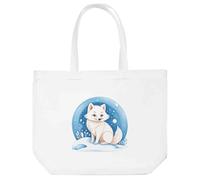 Azeeda 'Arctic Fox on Snowy Hill' Tote Shopping Bag For Life (BG00089322)