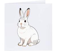 Azeeda 'Arctic Hare' Blank Greeting Card (GC00091915)