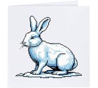 Azeeda 'Arctic Hare' Blank Greeting Card (GC00091917)