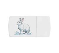 Azeeda 'Arctic Hare in Snow' Pill Box with Tablet Splitter (PI00042535)