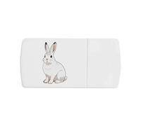 Azeeda 'Arctic Hare' Pill Box with Tablet Splitter (PI00042533)