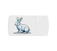 Azeeda 'Arctic Hare' Pill Box with Tablet Splitter (PI00042534)