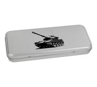 Azeeda 'Army Battle Tank' Metal Hinged Stationery Tin/Storage Box (TT00297253)