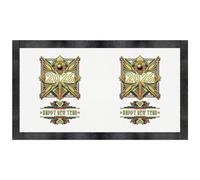 Azeeda 'Art Deco Happy New Year 2026' Pet Feeding Mat (PM00034128)