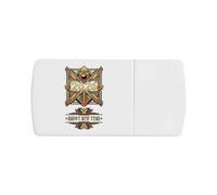 Azeeda 'Art Deco Happy New Year 2026' Pill Box with Tablet Splitter (PI00039239)