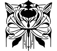 Azeeda 'Art Deco Rose Doodle' Reusable Stencil - Durable Decorative Template for Painting and Spraying on Walls, Tiles, Wood, Fabric & Craft Projects - L (A4) (WS00061405)