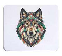 Azeeda 'Art Deco Wolf Portrait' Mouse Mat/Desk Pad (MO00043025)