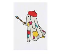 Azeeda 'Artie The Painter Ghost' Temporary Tattoo - Water Resistant, Skin-Safe, Non-Toxic Transfer (TO00091127)