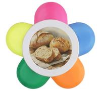 Azeeda 'Artisanal Sourdough Bread' Flower Shaped Highlighter (HL00046103) | 5 Colour Highlighter Pen / Marker for School, Teachers and Students